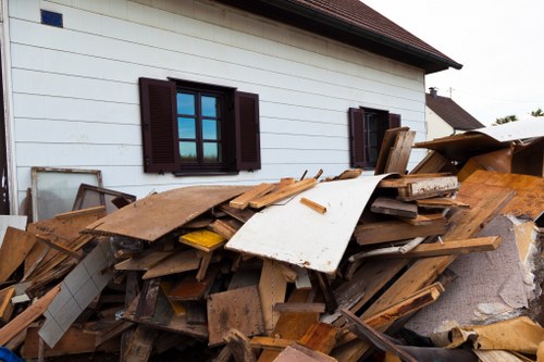 Before and after images of a loft clearance project